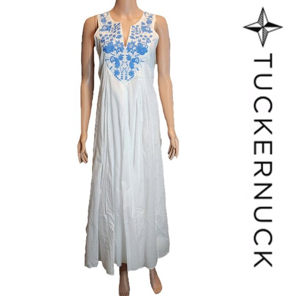 Tuckernuck White Cyprus Maxi Dress NWT Med - Picture 1 of 10